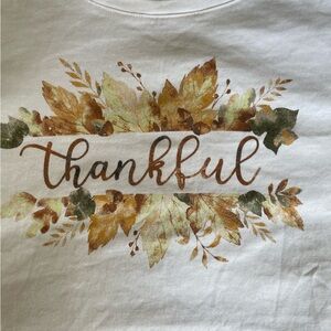 Maurice’s “Thankful” XL White Fall Short Sleeve T-shirt‎